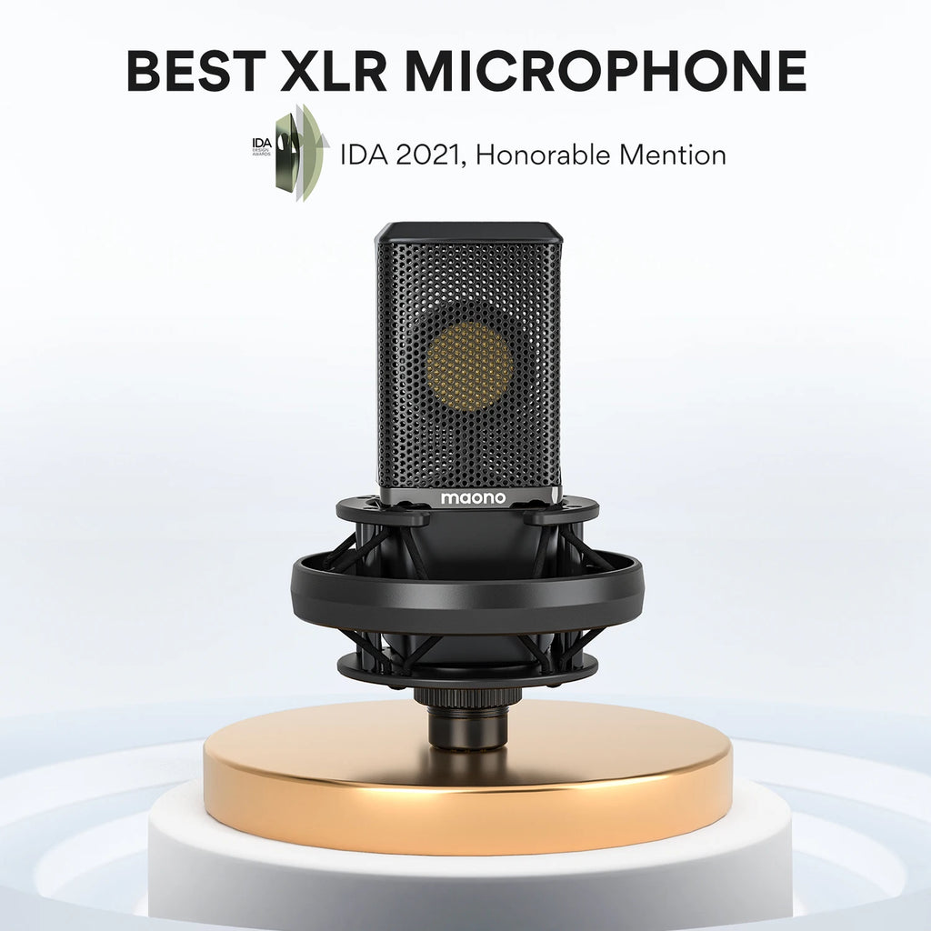 PM500T XLR Condenser Microphone 34mm Large Diaphragm Microphone Cardioid Studio Mic for Recording,Podcasting,Streaming,DJ