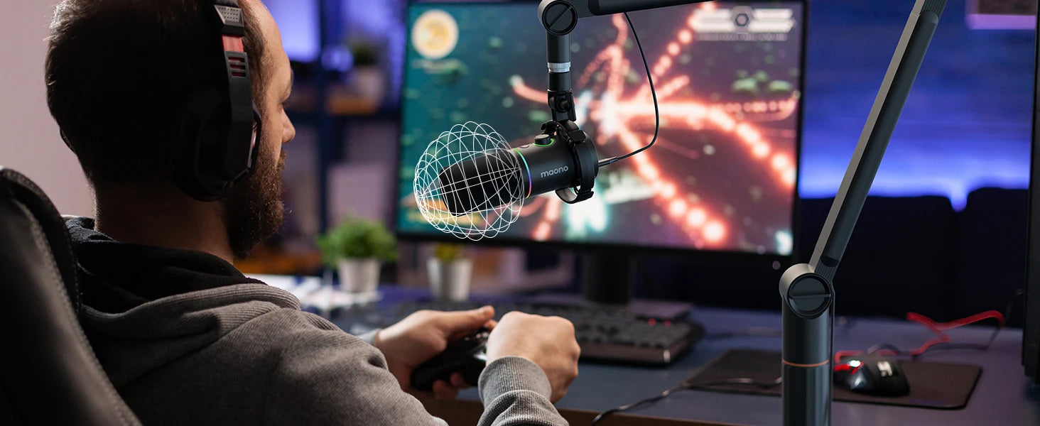 PD200X XLR/USB Dynamic Microphone for Gaming Recording Streaming Youtube Metal Mic with Software Tap-to-Mute Gain Knob