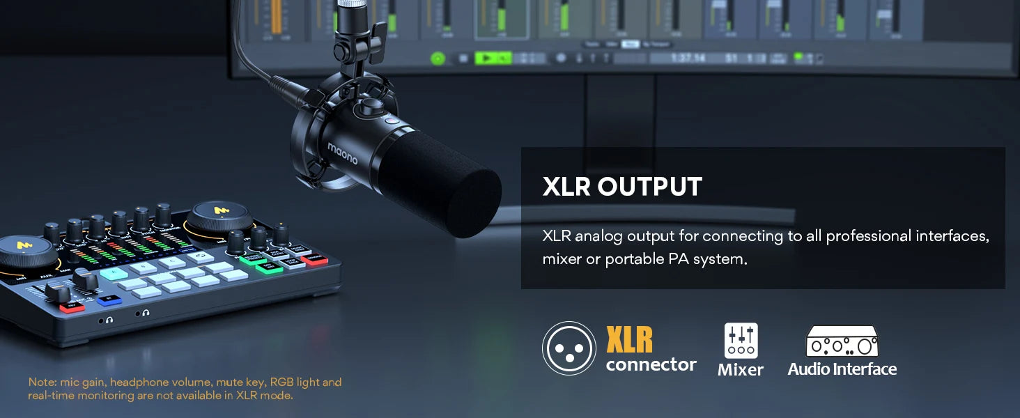 PD200X XLR/USB Dynamic Microphone for Gaming Recording Streaming Youtube Metal Mic with Software Tap-to-Mute Gain Knob