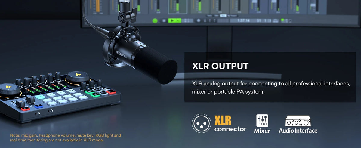 PD200X XLR/USB Dynamic Microphone for Gaming Recording Streaming Youtube Metal Mic with Software Tap-to-Mute Gain Knob