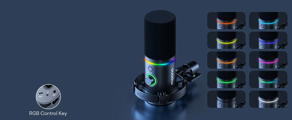 PD200X XLR/USB Dynamic Microphone for Gaming Recording Streaming Youtube Metal Mic with Software Tap-to-Mute Gain Knob