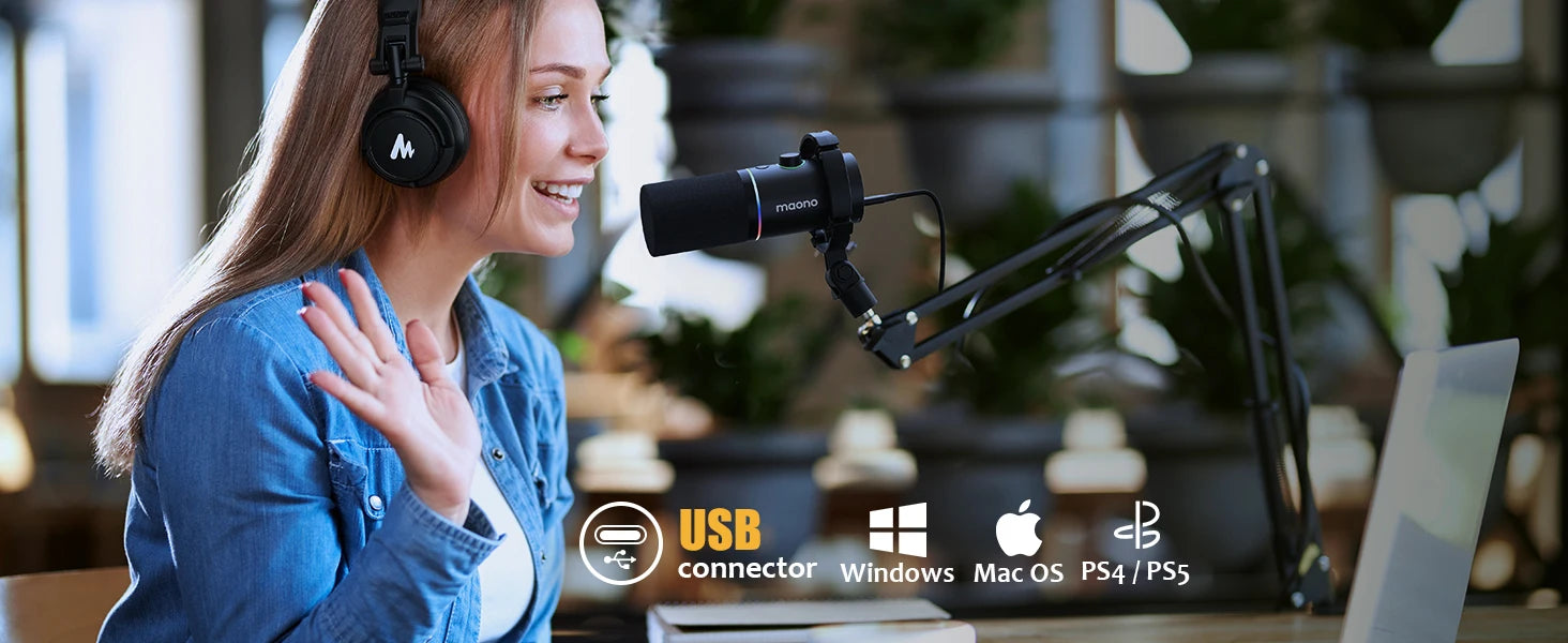 PD200X XLR/USB Dynamic Microphone for Gaming Recording Streaming Youtube Metal Mic with Software Tap-to-Mute Gain Knob