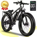 EOEOTWO 26" Fat Tire Electric Bike for Adults, 1000W Motor 1500W Peak, 48V 15Ah Battery, 34 MPH Max Speed, Up to 60 Miles Long Range