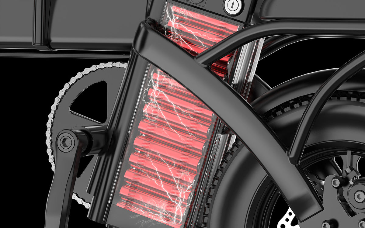 UPlee GS3 14inch Lightweight Folding Electric Bike for Adults 48V 15AH 500W Motor Electric Bicycle 25KM/H Max Speed City Style E-bike