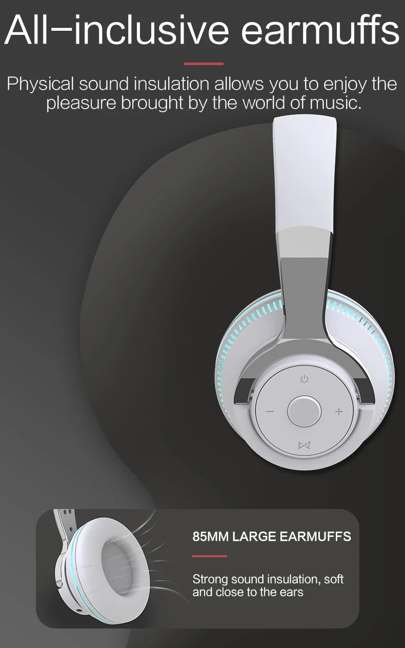 Tv Bluetooth Wireless Headphones with Mic USB Adaptor Headset Noise Canceling Stereo Foldable Bass for TV Earphone