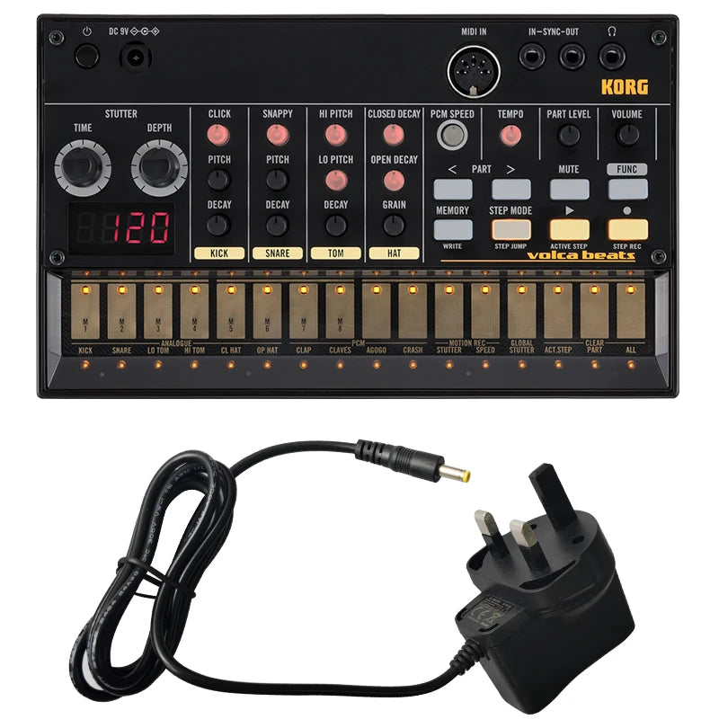Korg Volca Beats Analog Rhythm Machine Electribe-Style Sequencer Peerless Beats Generated by Solid Analog Drum Sounds