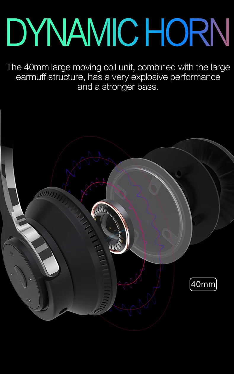 Tv Bluetooth Wireless Headphones with Mic USB Adaptor Headset Noise Canceling Stereo Foldable Bass for TV Earphone