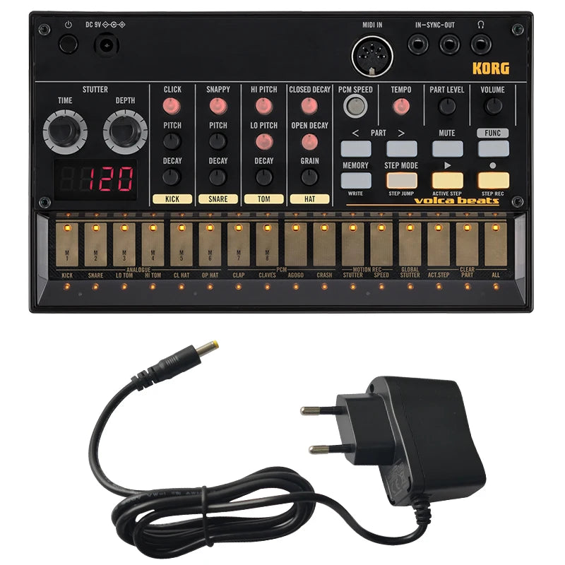 Korg Volca Beats Analog Rhythm Machine Electribe-Style Sequencer Peerless Beats Generated by Solid Analog Drum Sounds