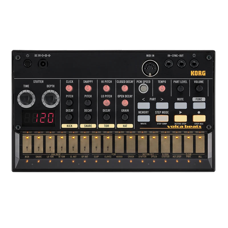 Korg Volca Beats Analog Rhythm Machine Electribe-Style Sequencer Peerless Beats Generated by Solid Analog Drum Sounds