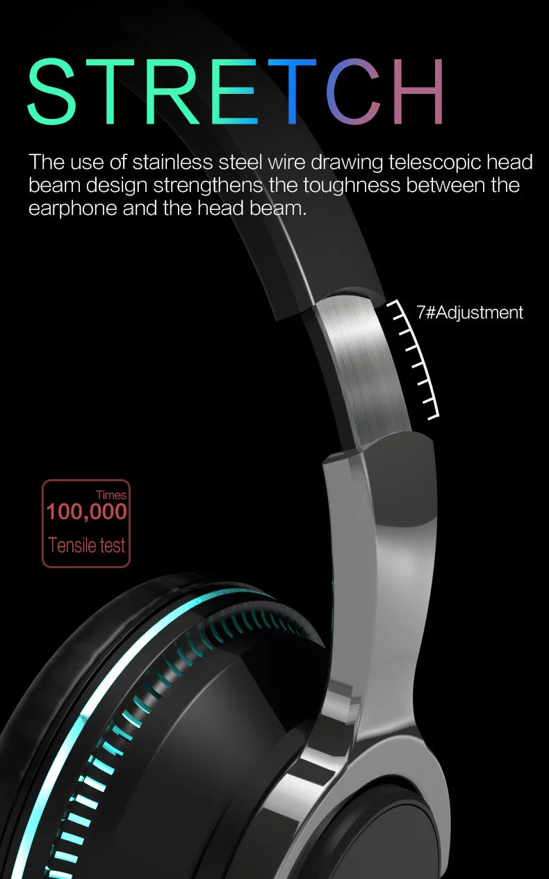 Tv Bluetooth Wireless Headphones with Mic USB Adaptor Headset Noise Canceling Stereo Foldable Bass for TV Earphone