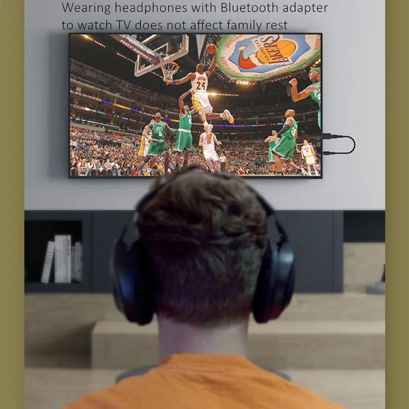 Tv Bluetooth Wireless Headphones with Mic USB Adaptor Headset Noise Canceling Stereo Foldable Bass for TV Earphone