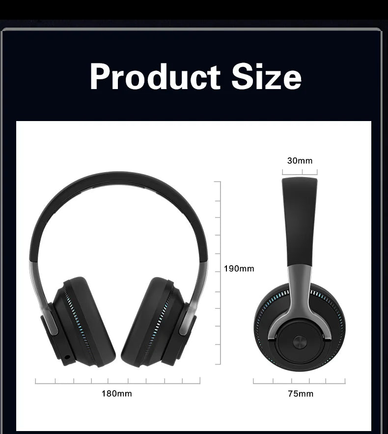 Tv Bluetooth Wireless Headphones with Mic USB Adaptor Headset Noise Canceling Stereo Foldable Bass for TV Earphone