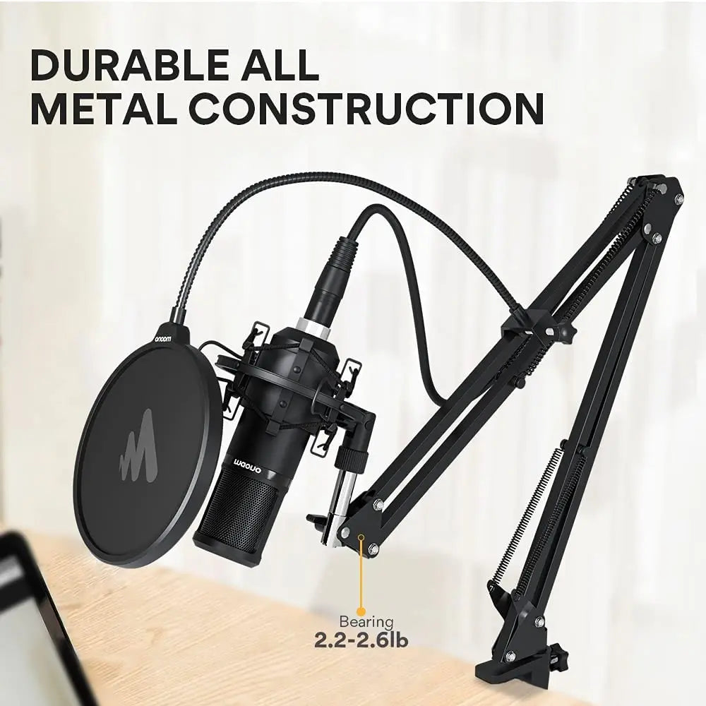 PM320S XLR Condenser Microphone Kit Professional Cardioid Vocal Studio Recording Mic for Streaming Voice Over Home-Studio