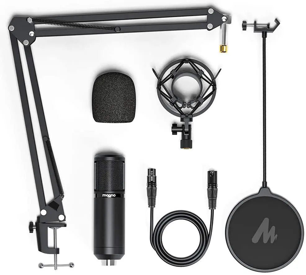 PM320S XLR Condenser Microphone Kit Professional Cardioid Vocal Studio Recording Mic for Streaming Voice Over Home-Studio