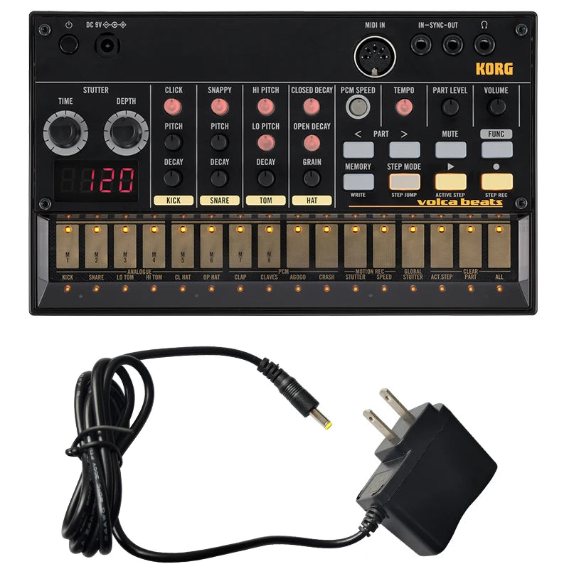 Korg Volca Beats Analog Rhythm Machine Electribe-Style Sequencer Peerless Beats Generated by Solid Analog Drum Sounds
