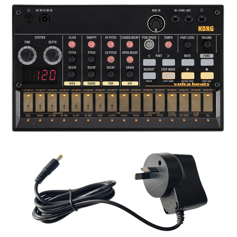 Korg Volca Beats Analog Rhythm Machine Electribe-Style Sequencer Peerless Beats Generated by Solid Analog Drum Sounds
