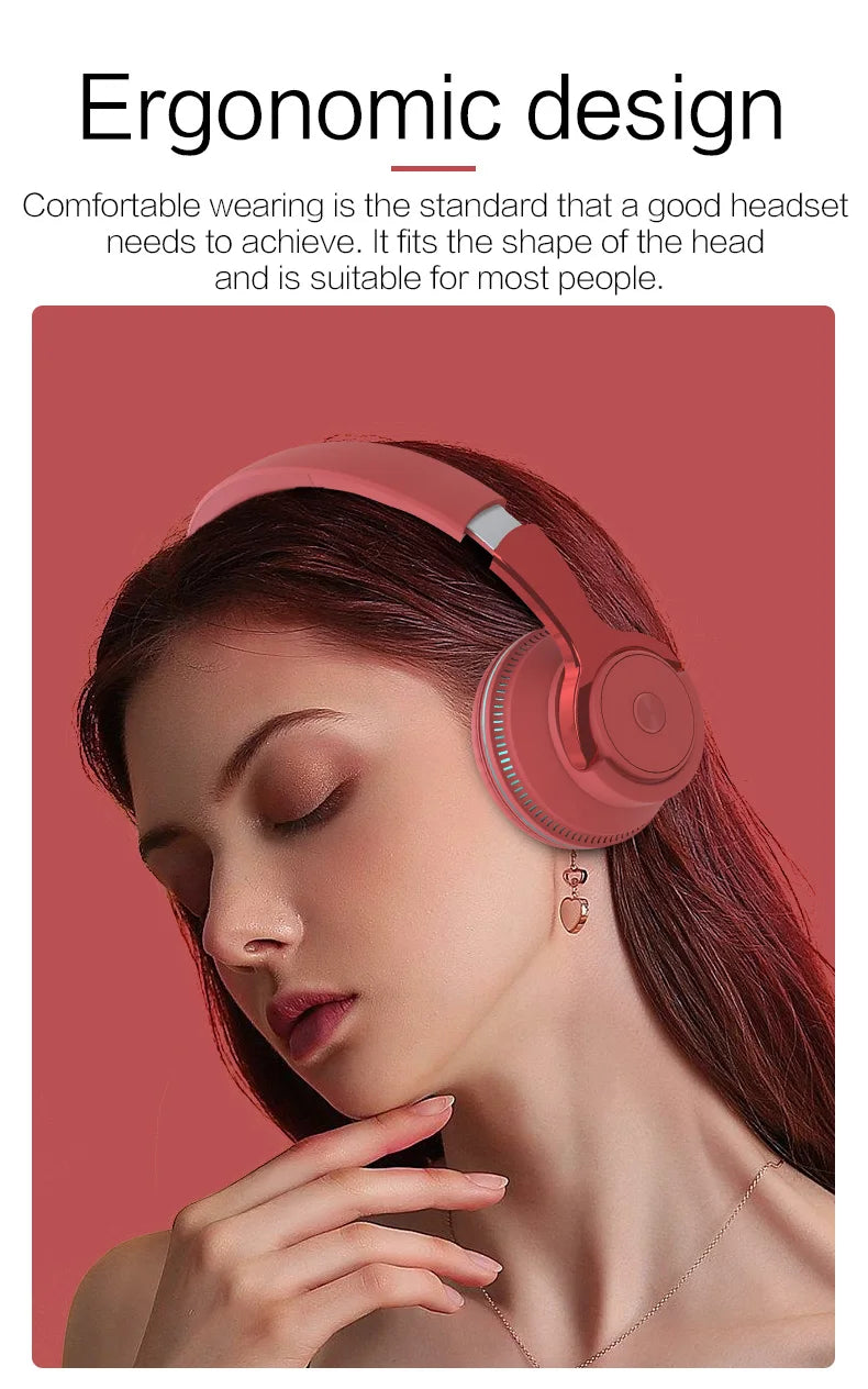 Tv Bluetooth Wireless Headphones with Mic USB Adaptor Headset Noise Canceling Stereo Foldable Bass for TV Earphone