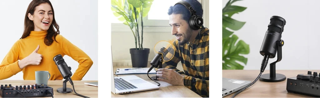 PD100 Dynamic XLR PC Microphone All Metall Gaming Broadcast Recording Streaming Work for Audio Interface Sound Card Mixer