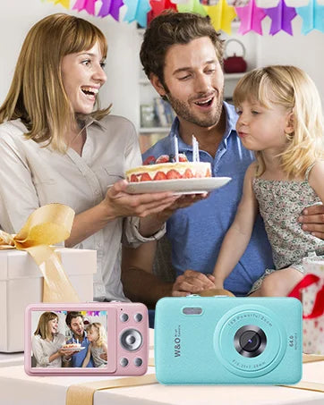 2026 New 48MP 1080P Full HD Digital Camera - 2.4-Inch Portable Auto-Focus Vlogging Camera with 32GB Memory Card & 16X Zoom | USB-C Rechargeable, Built-in Puzzle Game | Compact Travel Camera for Beginners - Budget-Friendly Hol