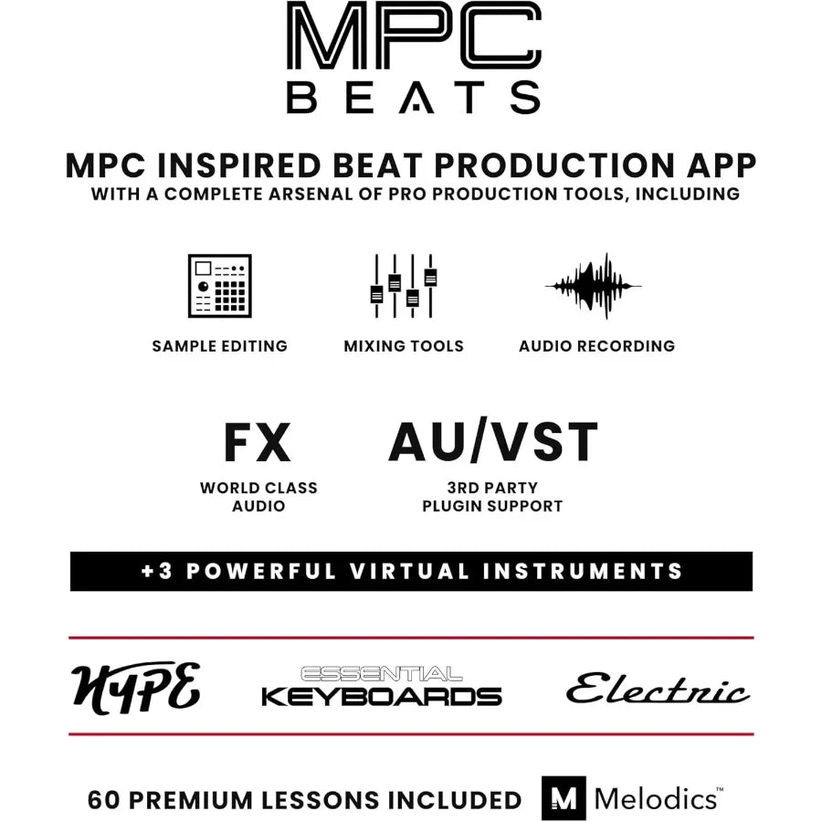 Akai MPK Mini Play MK3 Compact MIDI Keyboard Controller with Built-in Speaker and Integrated Sounds