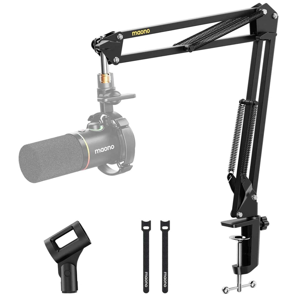 MAONO BA20 Microphone Suspension Boom Scissor Arm Stand for Professional Podcast Streaming Youtube Microphone