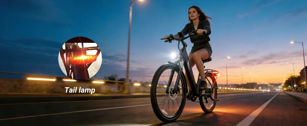 DYU C7 Adult Electric Bicycle 500W Motor 480WH Lithium Battery Electric Bike 7-speed City E bike，Max Speed 20MPH E-BIKE