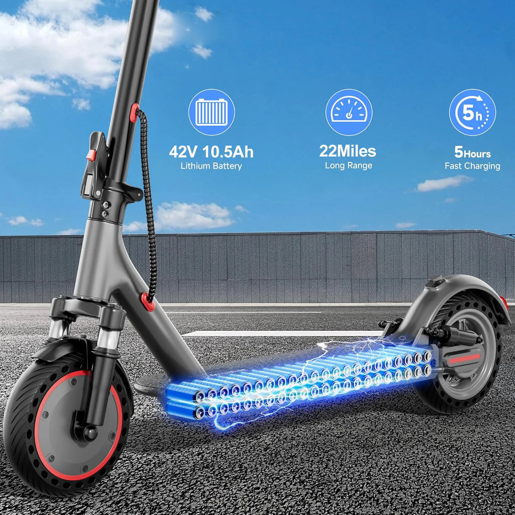 2026 NEW 10‘’ Electric Scooter for Adults,500W Powerful Motor,22 Miles Long Range,Dual Braking System,22Mph Max Speed,Foldable E Scooter with Solid Tires,APP Control