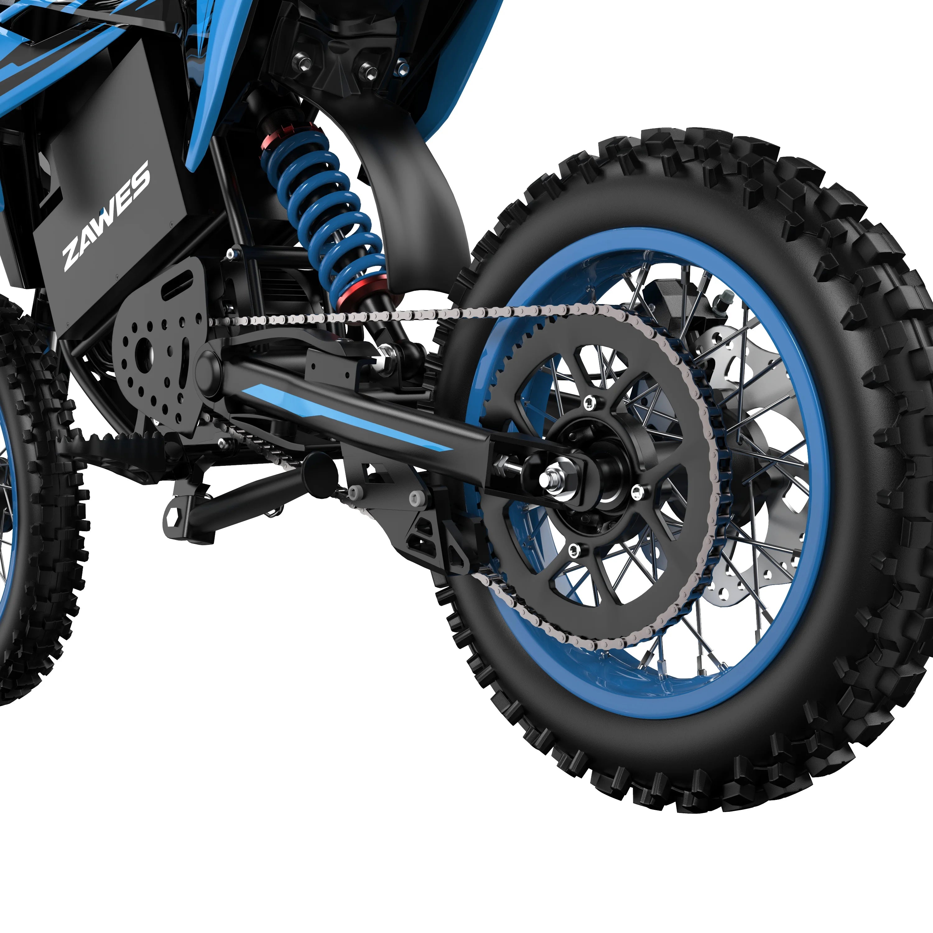 Electric Motorcycle ZAWES S3 60V 23.4AH E-Cross Bike Hydraulic brakes 46MPH 2000W Mountain Off-Road Ebike