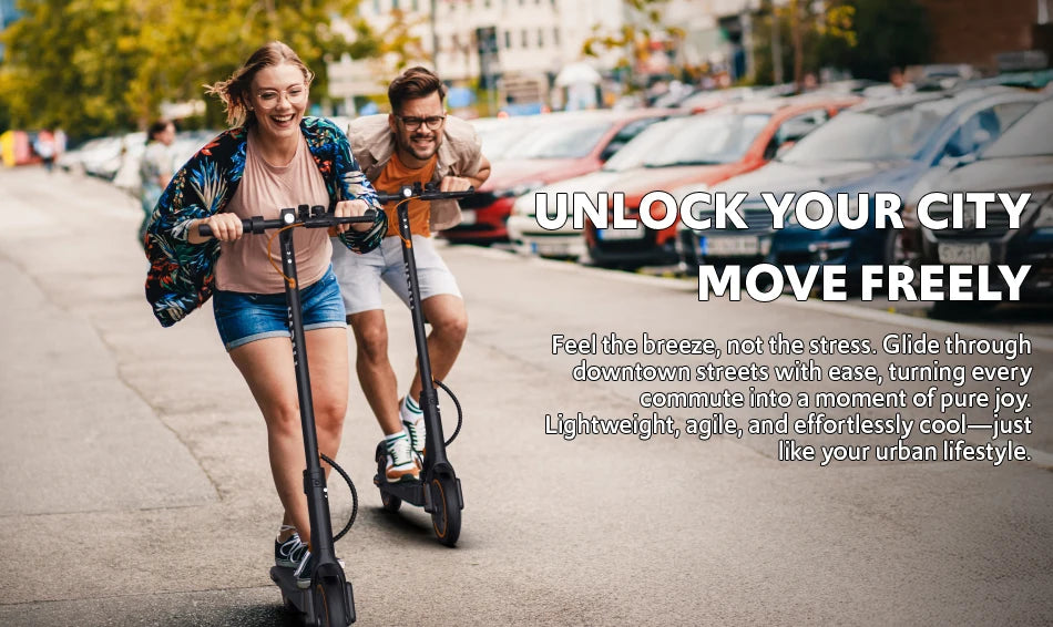 Electric Scooter for Adults, 550W Peak Motor & 19-Mile Range, 360° Lighting, Foldable E-Scooter with App Control