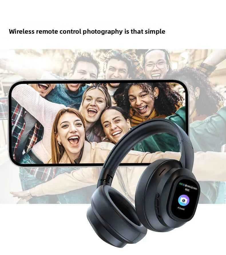 New HYUNDAI X1PRO Wireless Bluetooth 6.0 HIFI Headphone, 100+Languages,With Magnetic Touch Control LED Screen