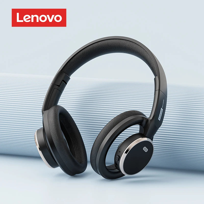Choice Lenovo Gaming Headset Wireless Bluetooth 6.0 Earphones Foldable Sport Over Ear Headphone with HD Mic Gifts