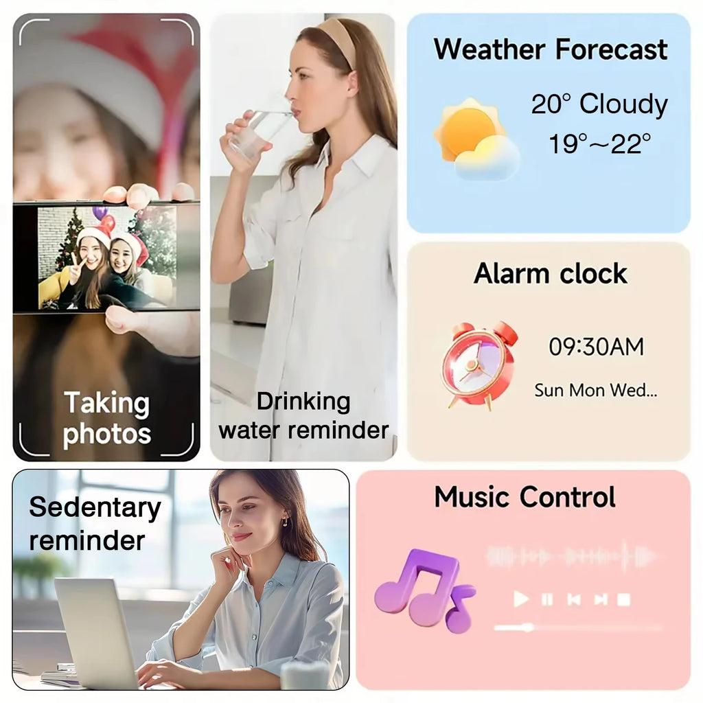 LAXASFIT 2026 Smart Watch 1.83" HD Touch Screen Bluetooth Call Music Player Fitness Tracker Gift for Men Women Valentine