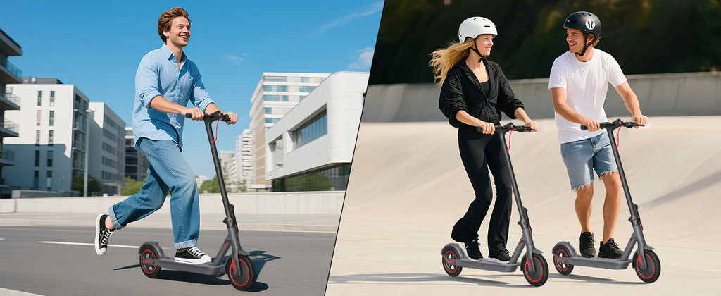 Electric Scooter with App for Adults 350W Motor 36V 5.2Ah Battery Up to 19 Miles Range Foldable E Scooter Solid Tire 8.5''