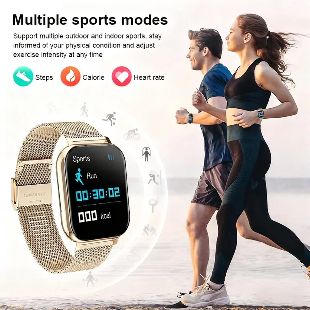 LAXASFIT New Smart Watch HD Display Answer Call Make Calls Message Preview Sport Modes Smartwatch DIY Dial Men Women
