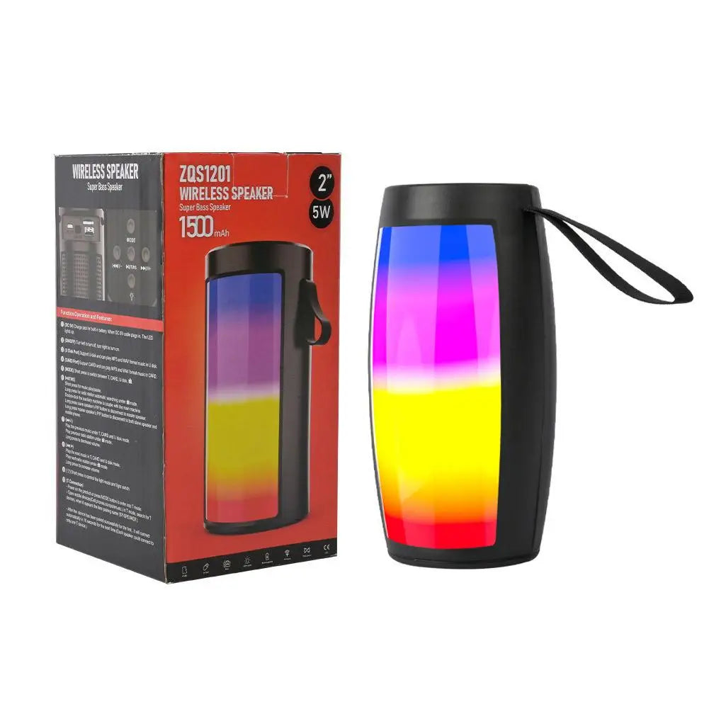 Portable Bluetooth Speaker With RGB LED Lights Subwoofer Wireless Soundbox Heavy Bass MP3 Music Player For Party