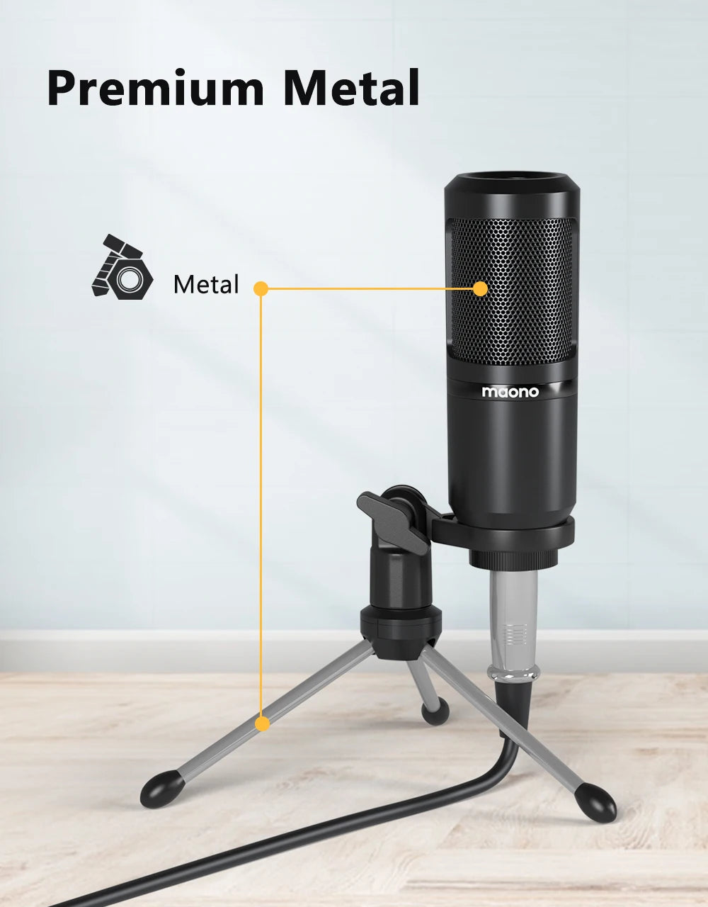 PM360TR Condenser Microphone Podcast Microphone 3.5mm Mic for Computer,Laptop,Phone,Sound Card,YouTube,Gaming,Recording