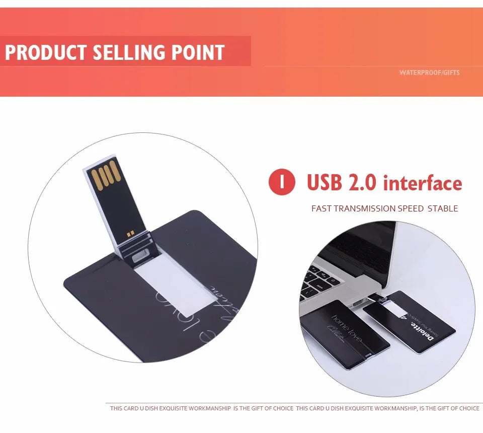 100pcs Custom Logo USB Flash Drives 32Gb 64Gb
