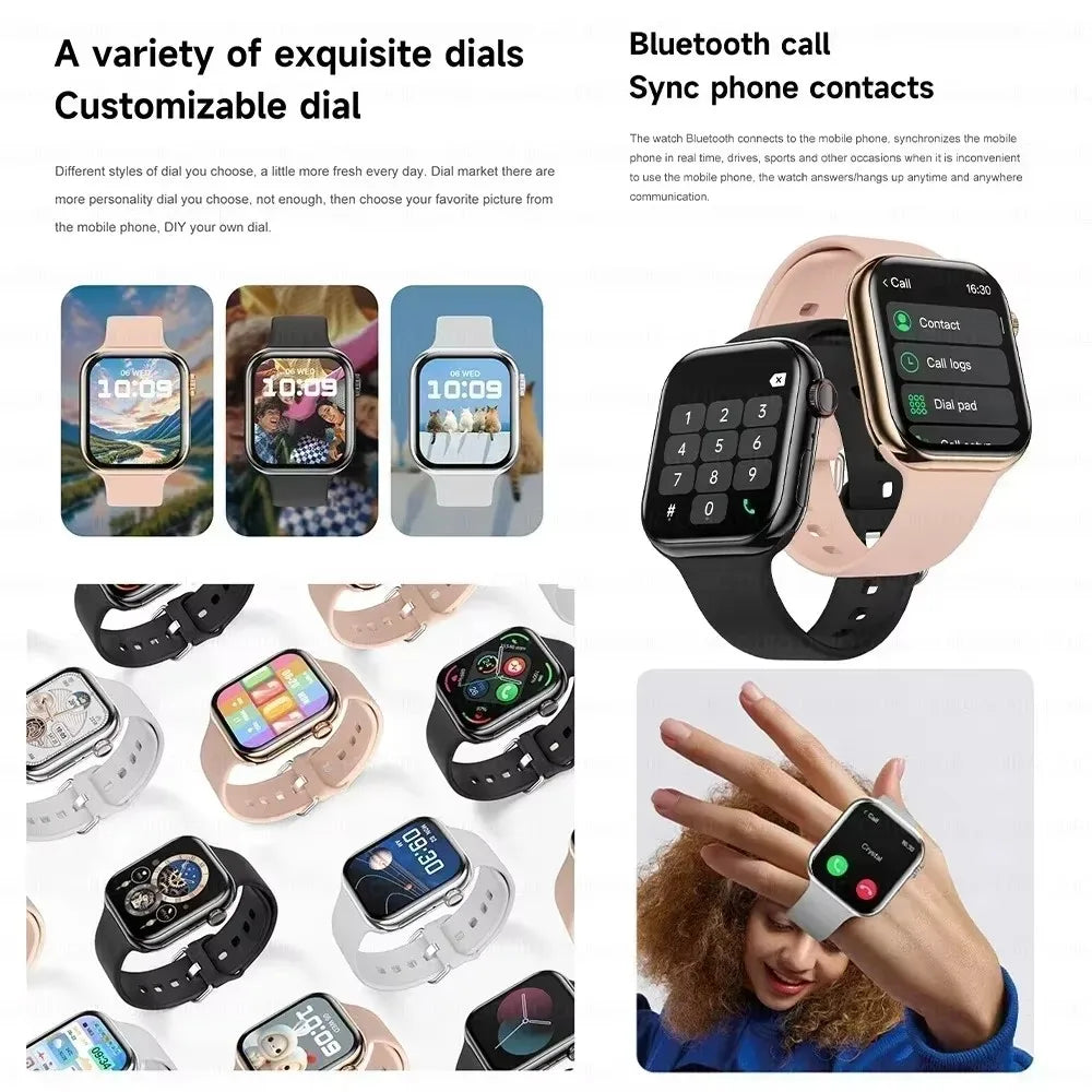2026 Series 10 Watch 10 GPS Smart Watch Memory Music Video Bluetooth Call Heart Rate Waterproof NFC Smartwatch For Apple Android
