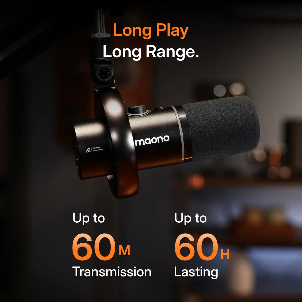 PD200WS Hybrid Wireless Microphone for Phone PC XLR/USB Dynamic Microphone for Podcasting Gaming Live Streaming Recording