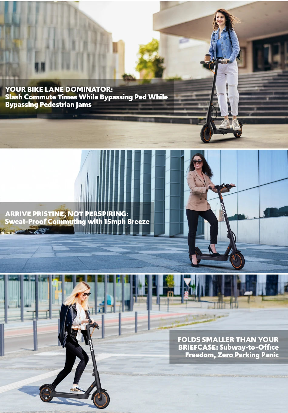 Electric Scooter for Adults, 550W Peak Motor & 19-Mile Range, 360° Lighting, Foldable E-Scooter with App Control