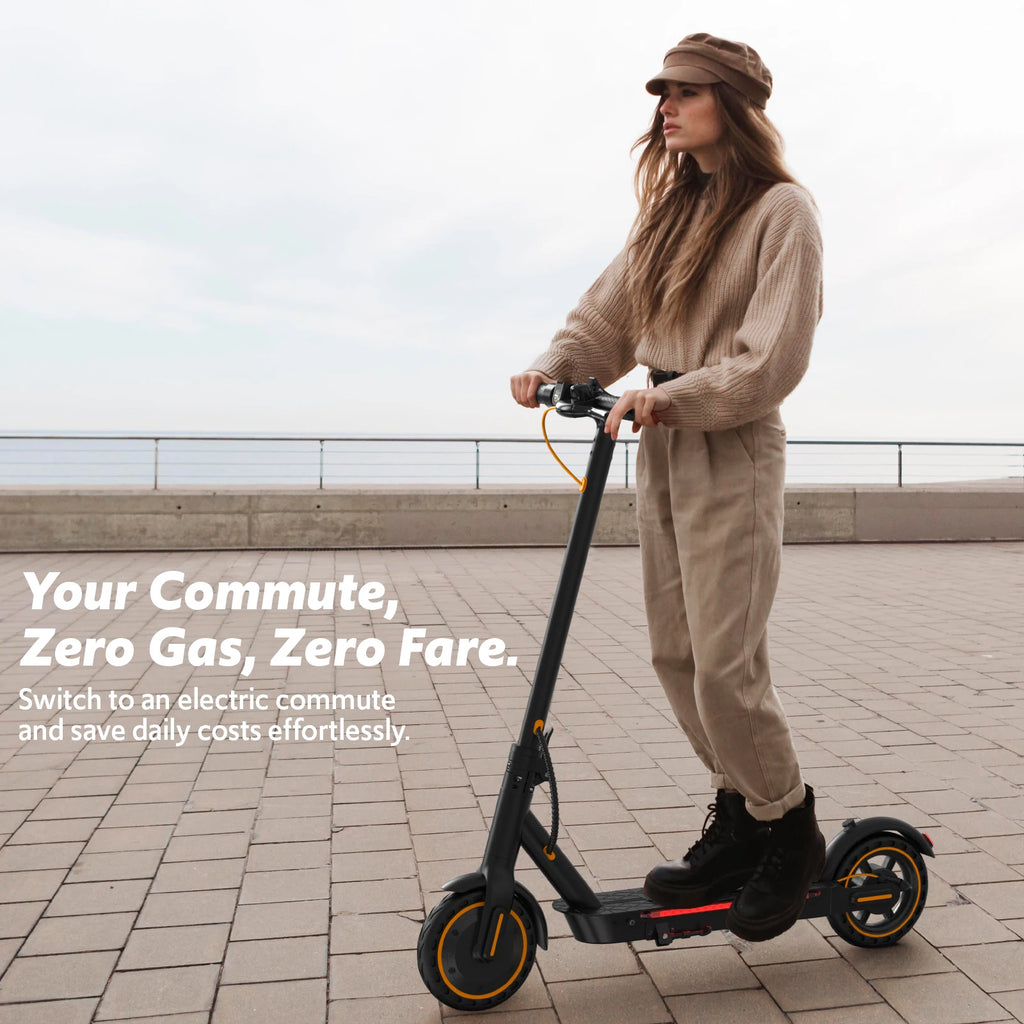 Electric Scooter for Adults, 550W Peak Motor & 19-Mile Range, 360° Lighting, Foldable E-Scooter with App Control