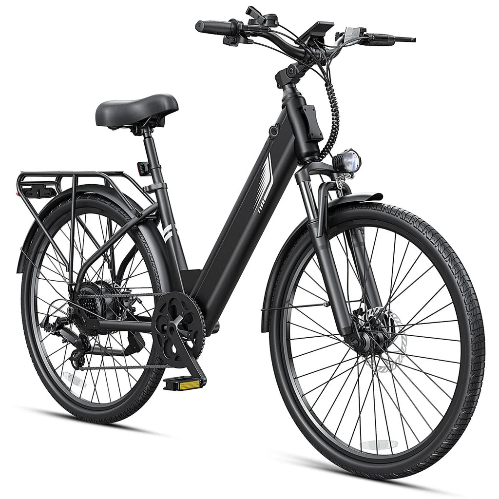 DYU C7 Adult Electric Bicycle 500W Motor 480WH Lithium Battery Electric Bike 7-speed City E bike，Max Speed 20MPH E-BIKE