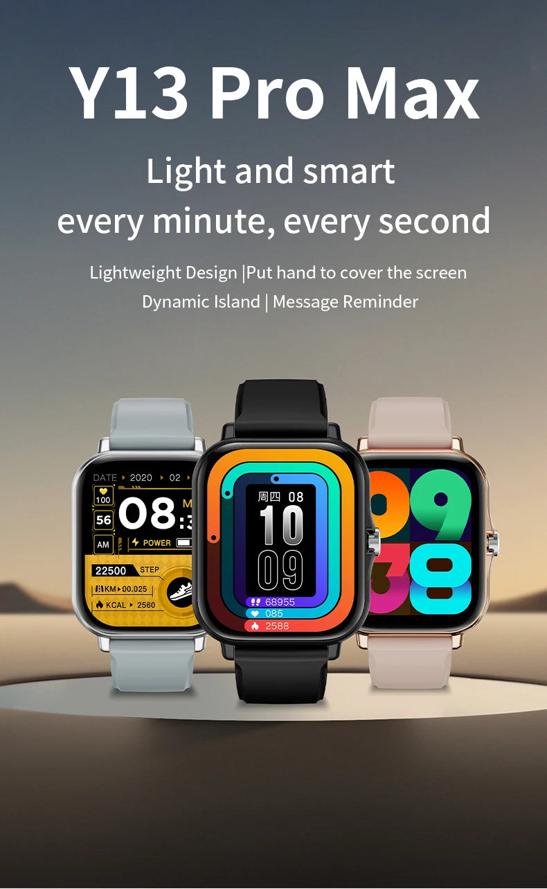 LAXASFIT New Smart Watch HD Display Answer Call Make Calls Message Preview Sport Modes Smartwatch DIY Dial Men Women