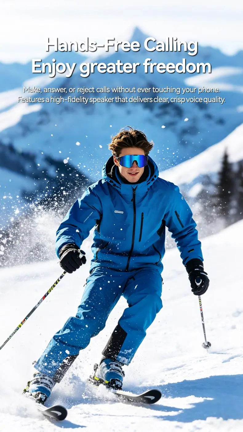 LAXASFIT 2026 New Windproof Cycling Smart Glasses Bluetooth 5.3 Open Ear Sport Sunglasses with HD Music Call for Men Women