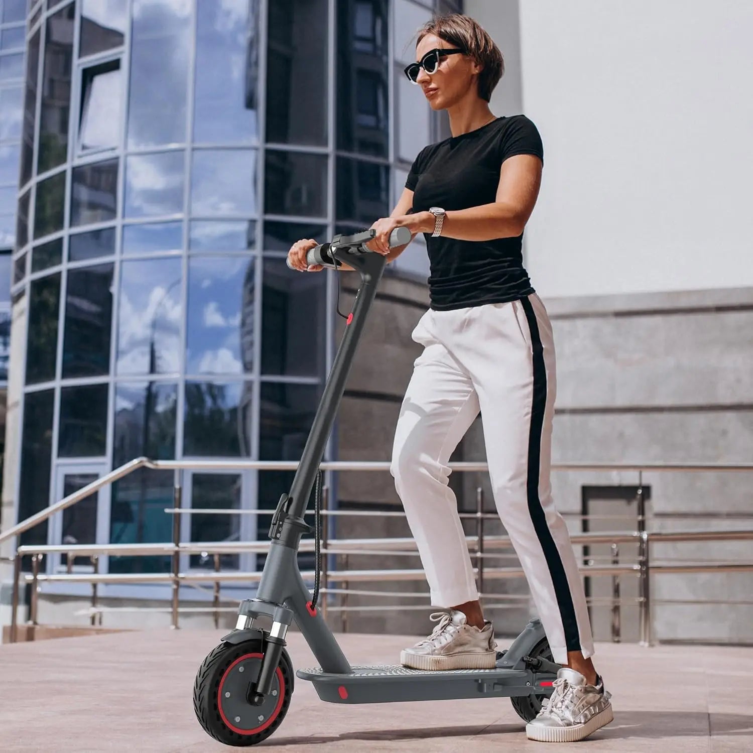 2026 NEW 10‘’ Electric Scooter for Adults,500W Powerful Motor,22 Miles Long Range,Dual Braking System,22Mph Max Speed,Foldable E Scooter with Solid Tires,APP Control
