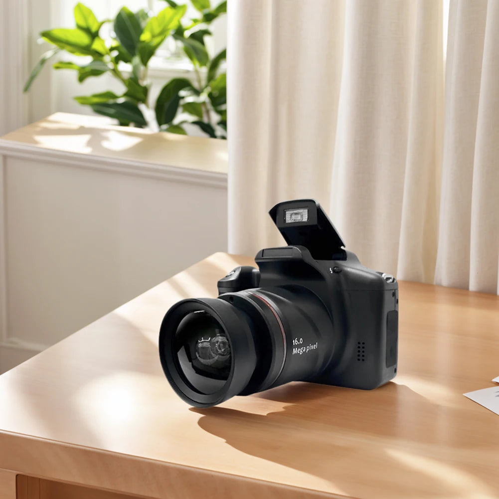 16MP Vlogging Camera with 2.4 Inch LCD Screen Camcorder 16X Digital Zoom Video Recorder for Photography