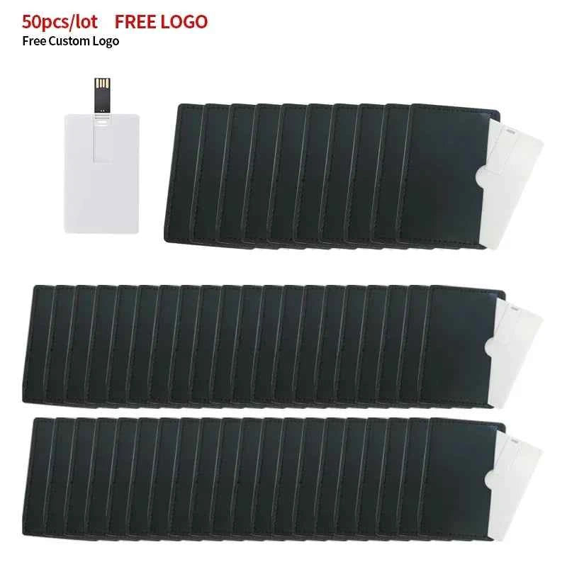 50pcs/lot Credit Card Master Card American Express USB Flash Drive 64GB 32GB 16GB 8GB 4GB Pendrive Memory Stick Real Capacity