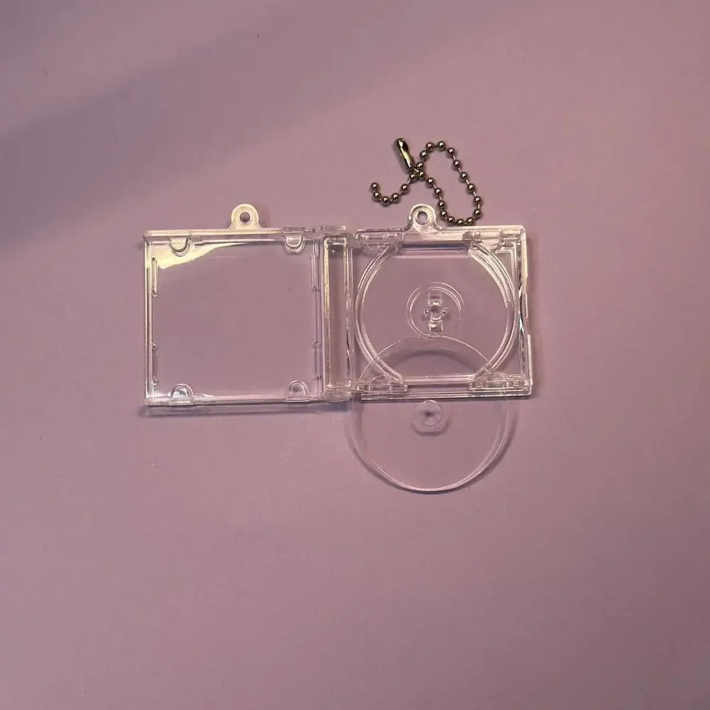 10pcs Blank Mini CD Case Keychain for  DIY Keychains with NFC Smart Backpack Hanging Decor Chain for Dropshipping Gift Buyers