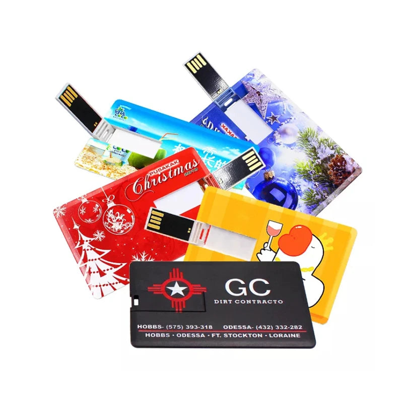 5PCS/LOT Flip Credit Card Style Usb Flash Memory Stick Drives Custom Printed Bank Card PEN Drive USB 2gb 4gb 8gb 16gb 32gb 64gb