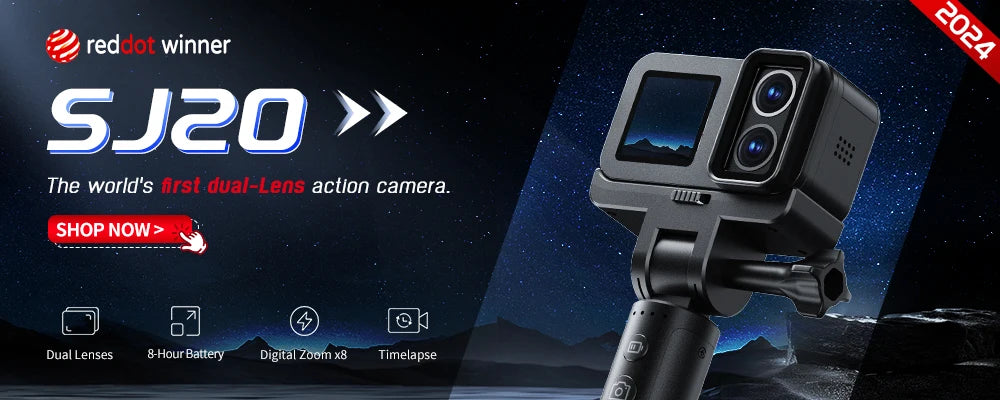 SJCAM C200 4K Waterproof Action Camera Gyro EIS Slow Motion 240fps 154° Wide Angle Ultra Light 84g 1.3" Screen